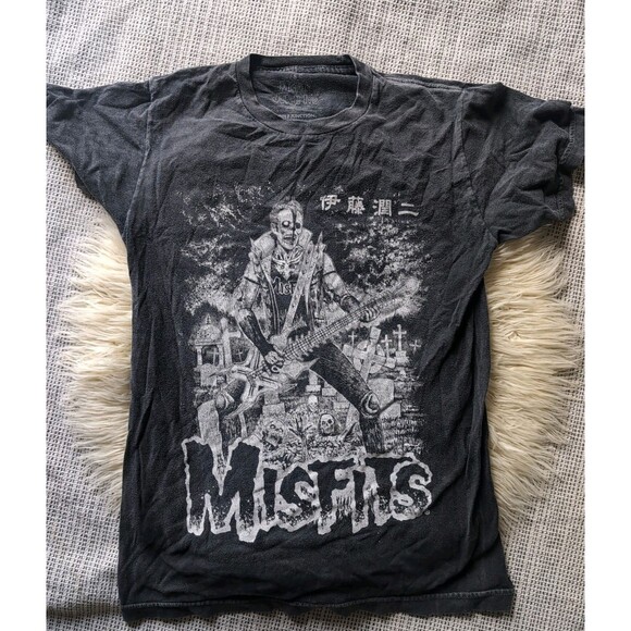 MISFITS Junji Ito Night Of The Living Dead Shirt Small Double-Sided Horror Punk - Picture 2 of 5